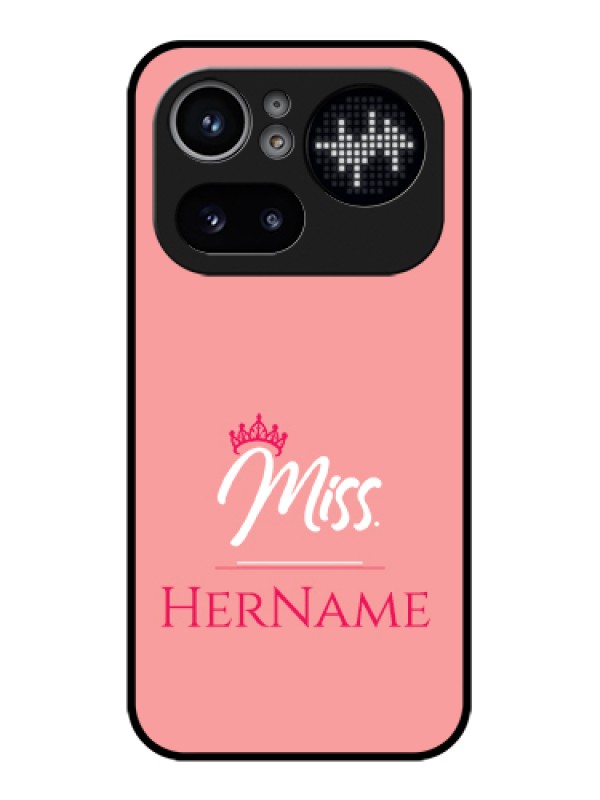 Custom Nothing Phone 4A Pro 5G Custom Glass Phone Case - Mrs With Name Design