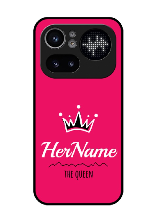 Nothing Phone 4A Pro 5G Custom Glass Phone Case - Queen With Name Design