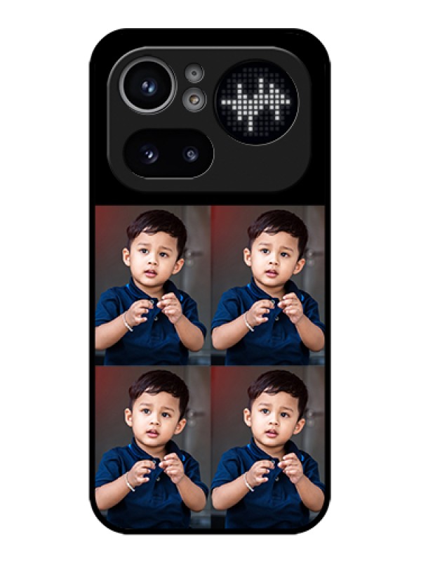 Custom Nothing Phone 4A Pro 5G Custom Glass Phone Case - 4 Image Holder Design