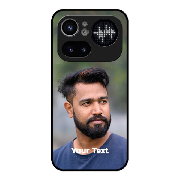 Nothing Phone 4A Pro 5G Custom Glass Phone Case - Photo With Text Design Nothing Phone 4A Pro 5G Custom Glass Phone Case - Photo With Text Design