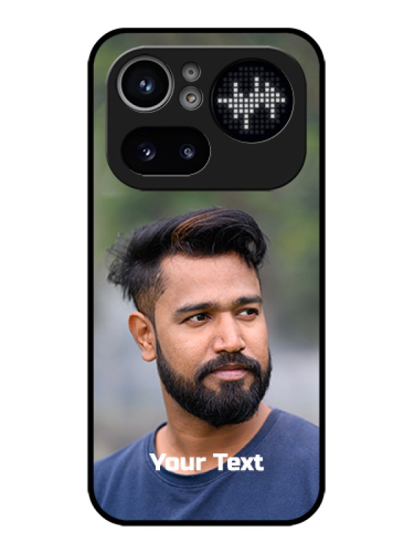 Custom Nothing Phone 4A Pro 5G Custom Glass Phone Case - Photo With Text Design