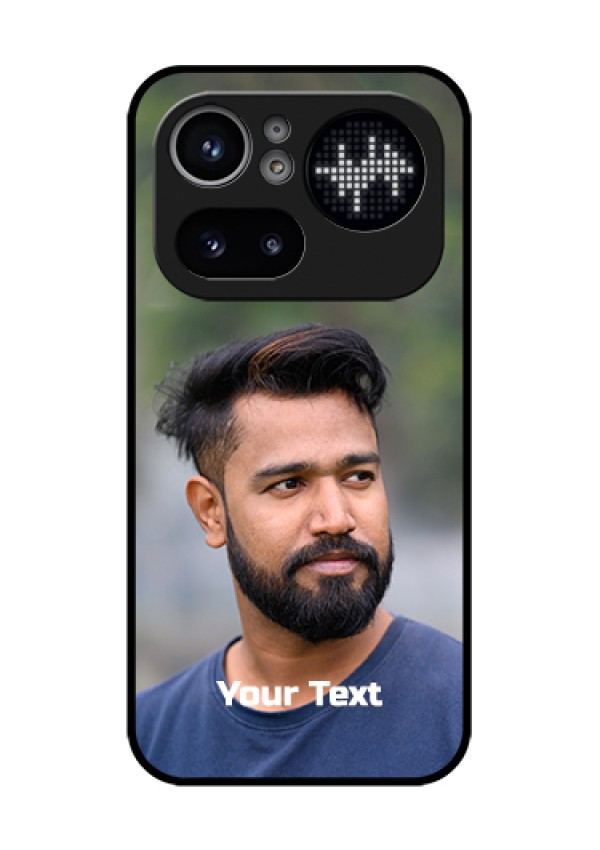 Nothing Phone 4A Pro 5G Custom Glass Phone Case - Photo With Text Design