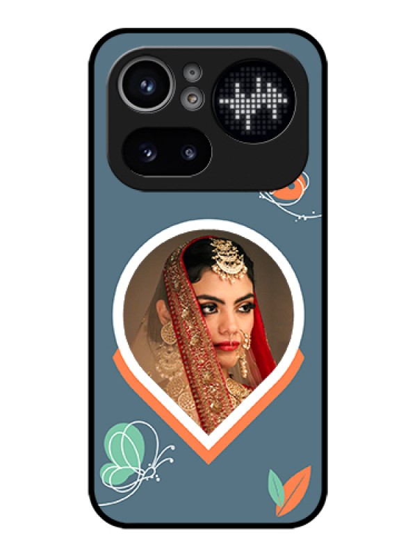 Custom Nothing Phone 4A Pro 5G Custom Glass Phone Case - Droplet Butterflies Design