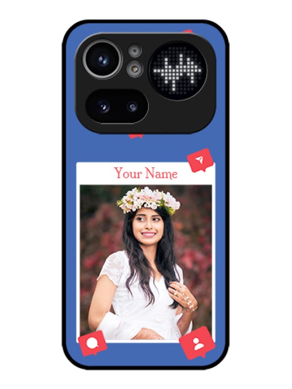 Custom Nothing Phone 4A Pro 5G Custom Glass Phone Case - Like Share And Comment Design