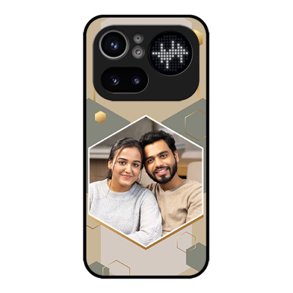 Nothing Phone 4A Pro 5G Custom Glass Phone Case - Stylish Hexagon Pattern Design Nothing Phone 4A Pro 5G Custom Glass Phone Case - Stylish Hexagon Pattern Design