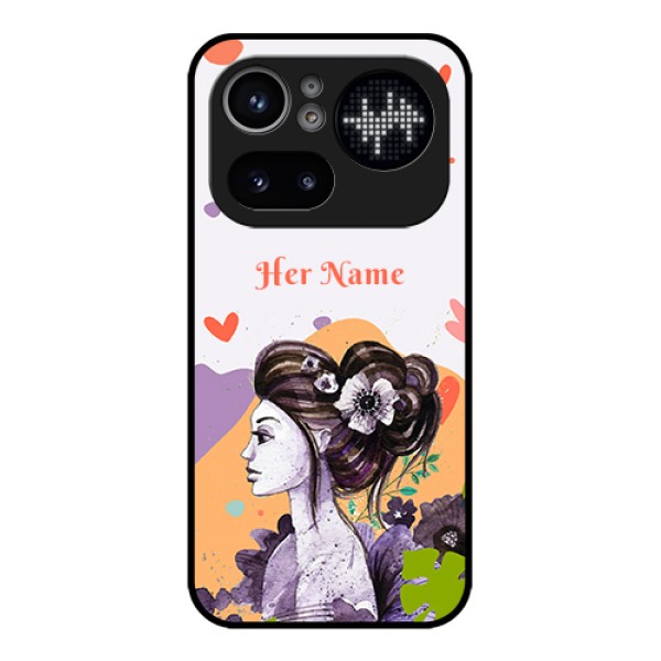 Nothing Phone 4A Pro 5G Custom Glass Phone Case - Woman And Nature Design