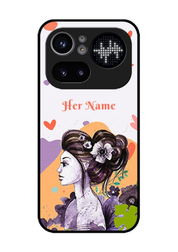 Nothing Phone 4A Pro 5G Custom Glass Phone Case - Woman And Nature Design