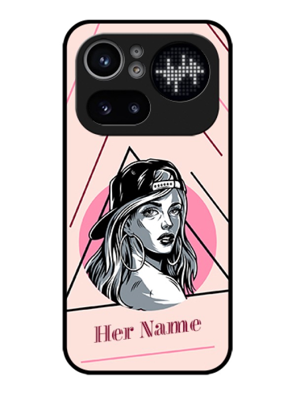 Custom Nothing Phone 4A Pro 5G Custom Glass Phone Case - Rockstar Girl Design