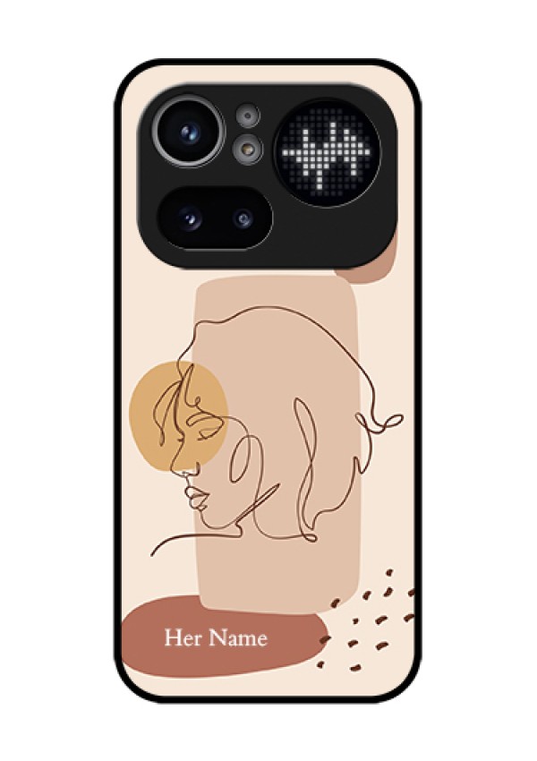 Nothing Phone 4A Pro 5G Custom Glass Phone Case - Calm Woman Line Art Design