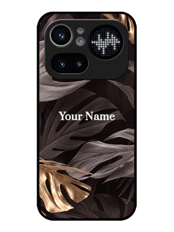 Custom Nothing Phone 4A Pro 5G Custom Glass Phone Case - Wild Leaves Digital Paint Design