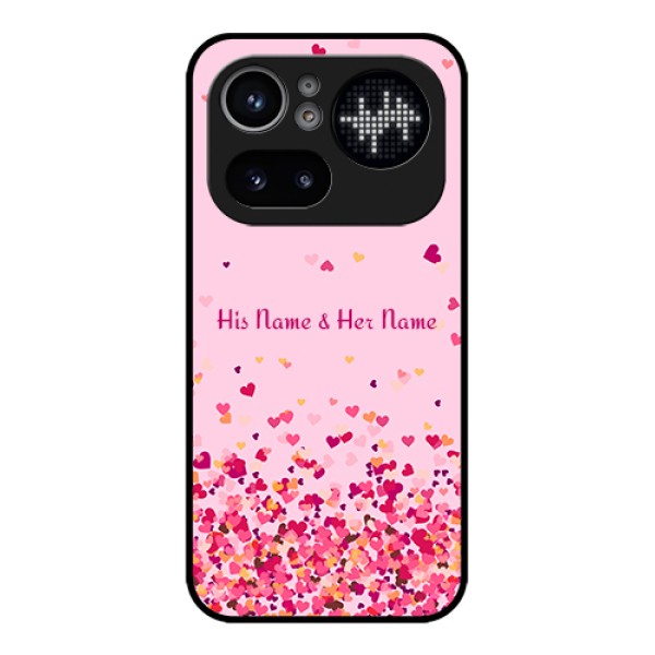 Nothing Phone 4A Pro 5G Custom Glass Phone Case - Floating Hearts Design Nothing Phone 4A Pro 5G Custom Glass Phone Case - Floating Hearts Design
