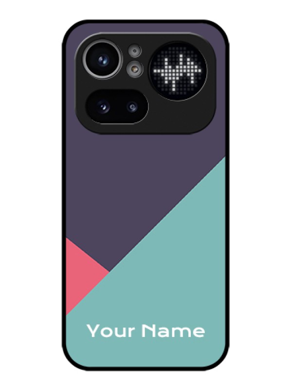 Custom Nothing Phone 4A Pro 5G Custom Glass Phone Case - Tri Color Abstract Design