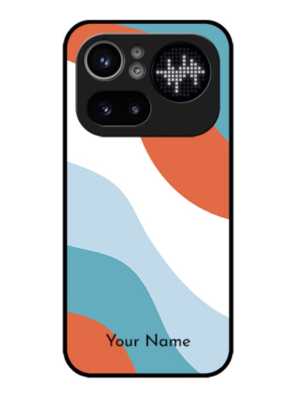 Custom Nothing Phone 4A Pro 5G Custom Glass Phone Case - Coloured Waves Design