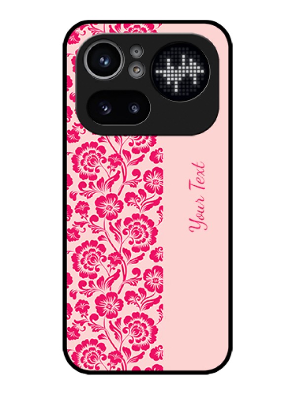 Custom Nothing Phone 4A Pro 5G Custom Glass Phone Case - Attractive Floral Pattern Design