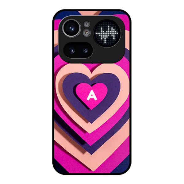 Nothing Phone 4A Pro 5G Custom Glass Phone Case - Cute Heart Pattern Design