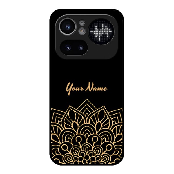 Nothing Phone 4A Pro 5G Custom Glass Phone Case - Golden Mandala Design Nothing Phone 4A Pro 5G Custom Glass Phone Case - Golden Mandala Design