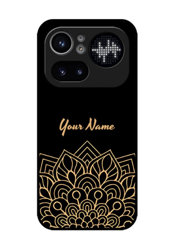 Nothing Phone 4A Pro 5G Custom Glass Phone Case - Golden Mandala Design