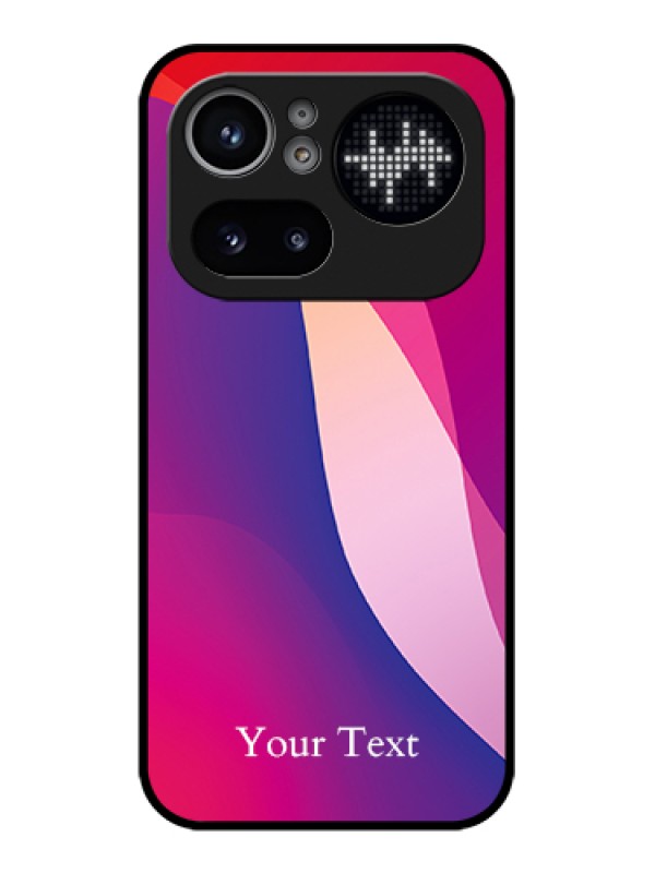 Custom Nothing Phone 4A Pro 5G Custom Glass Phone Case - Digital Abstract Overlap Design