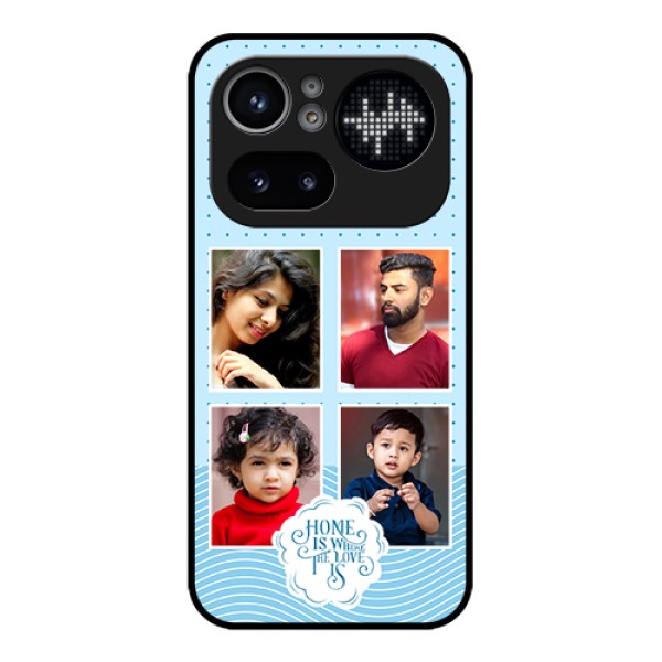 Nothing Phone 4A Pro 5G Custom Glass Phone Case - Cute Love Quote With 4 Pic Upload Design Nothing Phone 4A Pro 5G Custom Glass Phone Case - Cute Love Quote With 4 Pic Upload Design