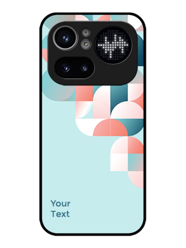 Custom Nothing Phone 4A Pro 5G Custom Glass Phone Case - Stylish Semi - Circle Pattern Design