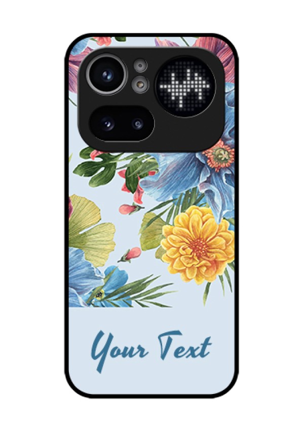 Nothing Phone 4A Pro 5G Custom Glass Phone Case - Stunning Watercolored Flowers Painting Design