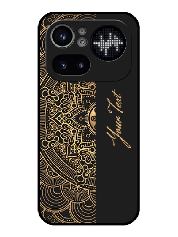 Custom Nothing Phone 4A Pro 5G Custom Glass Phone Case - Mandala Art With Custom Text Design