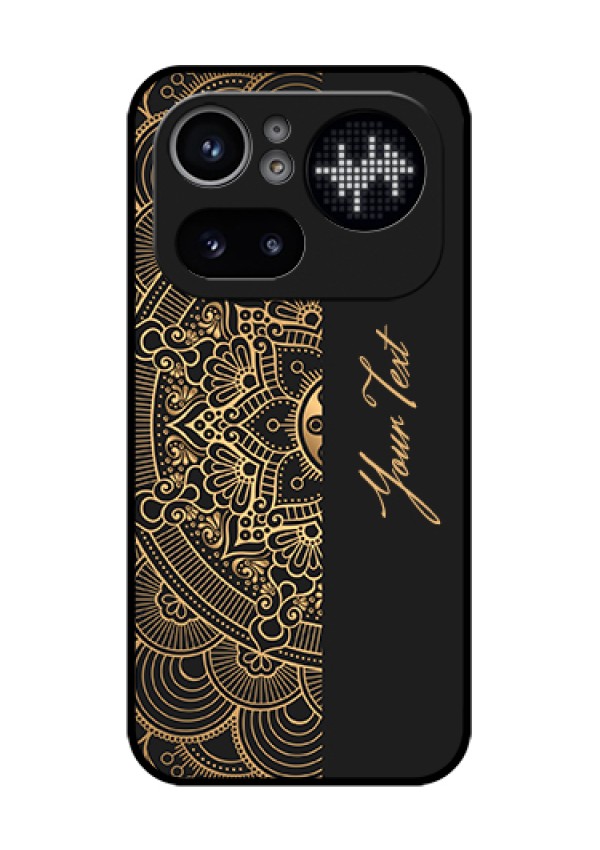 Nothing Phone 4A Pro 5G Custom Glass Phone Case - Mandala Art With Custom Text Design