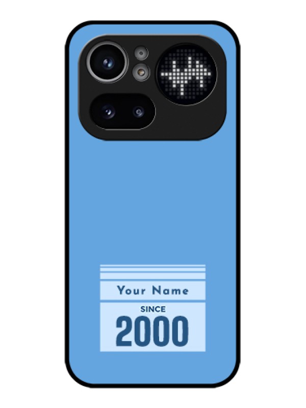 Custom Nothing Phone 4A Pro 5G Custom Glass Phone Case - Custom Year Of Birth Design