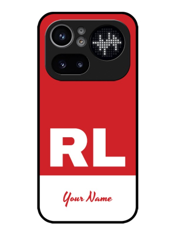Custom Nothing Phone 4A Pro 5G Custom Glass Phone Case - Dual Tone Custom Text Design
