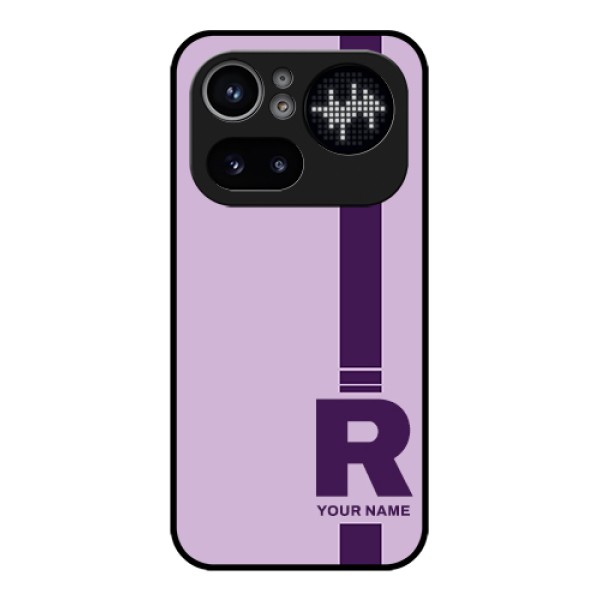 Nothing Phone 4A Pro 5G Custom Glass Phone Case - Simple Dual Tone Stripe With Name Design Nothing Phone 4A Pro 5G Custom Glass Phone Case - Simple Dual Tone Stripe With Name Design