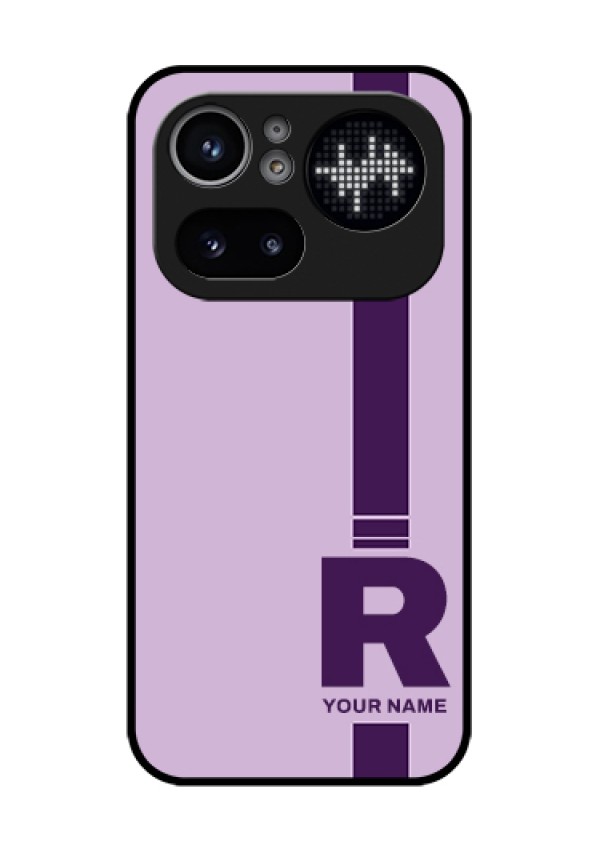 Nothing Phone 4A Pro 5G Custom Glass Phone Case - Simple Dual Tone Stripe With Name Design