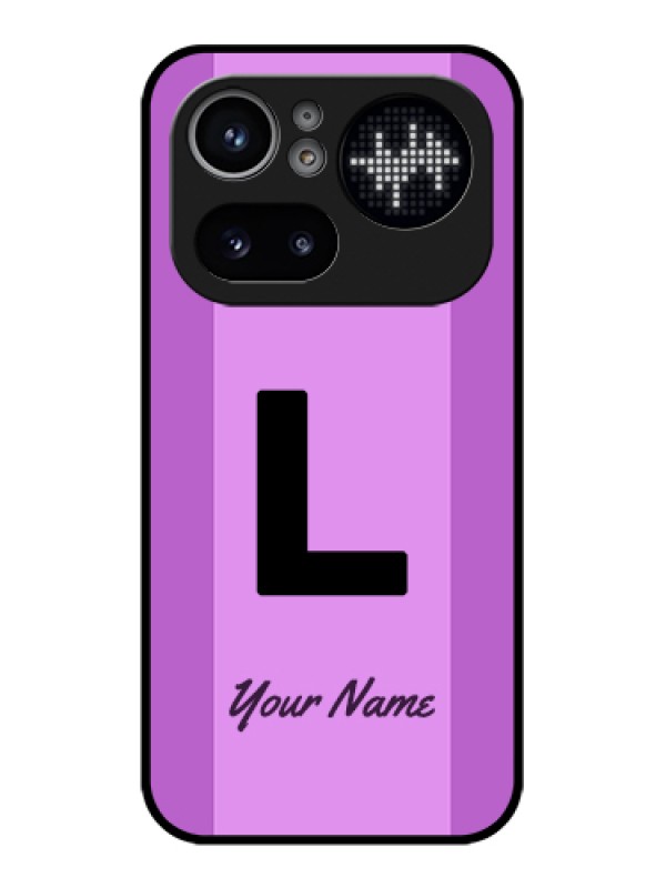 Custom Nothing Phone 4A Pro 5G Custom Glass Phone Case - Tricolor Custom Text Design