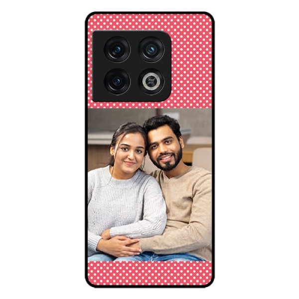 OnePlus 10 Pro 5G Custom Glass Phone Case - White Dotted Design