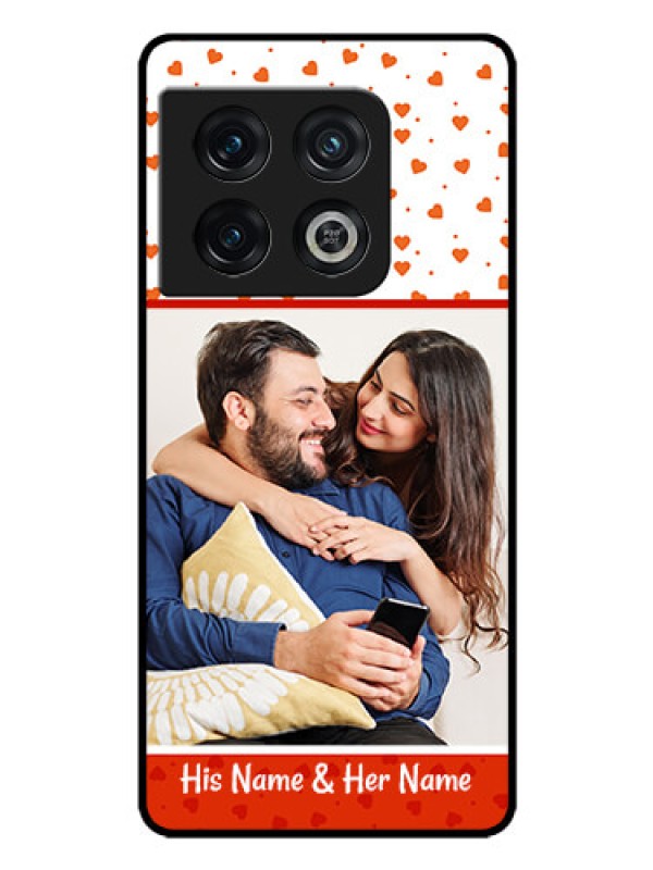 Custom OnePlus 10 Pro 5G Custom Glass Phone Case - Orange Love Symbol Design