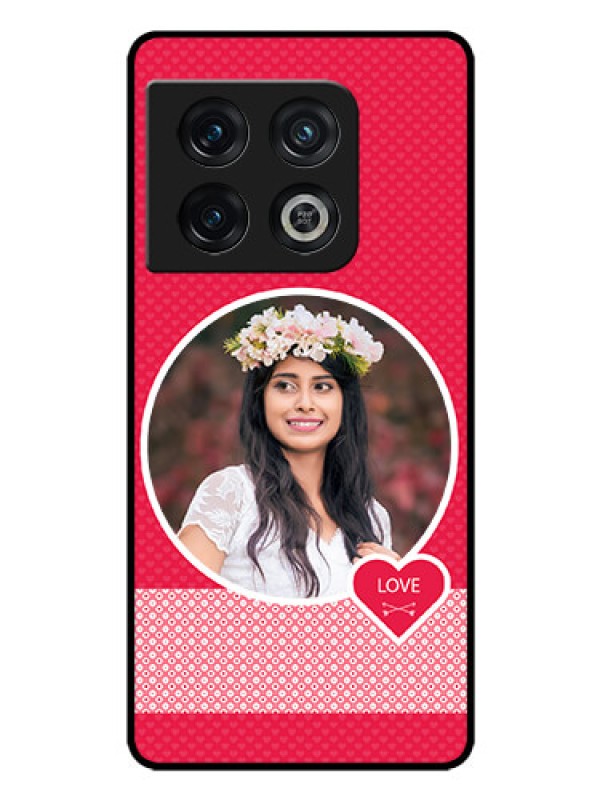 Custom OnePlus 10 Pro 5G Personalised Glass Phone Case - Pink Pattern Design