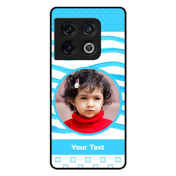 OnePlus 10 Pro 5G Custom Glass Phone Case - Simple Blue Case Design OnePlus 10 Pro 5G Custom Glass Phone Case - Simple Blue Case Design