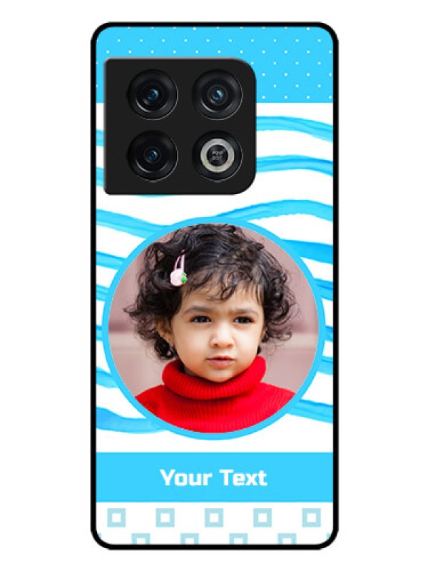 Custom OnePlus 10 Pro 5G Custom Glass Phone Case - Simple Blue Case Design