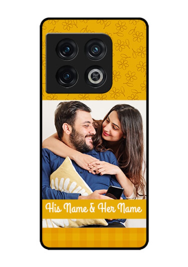 OnePlus 10 Pro 5G Custom Glass Mobile Case - Yellow Floral Design