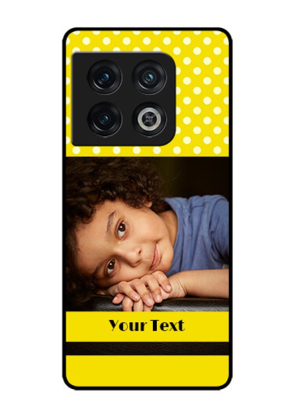 OnePlus 10 Pro 5G Custom Glass Phone Case - Bright Yellow Case Design