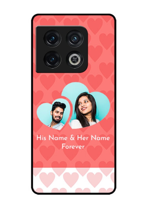 OnePlus 10 Pro 5G Personalized Glass Phone Case - Couple Pic Upload Design