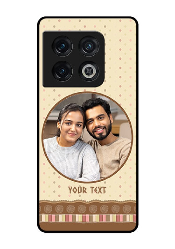 OnePlus 10 Pro 5G Custom Glass Mobile Case - Brown Dotted Mobile Case Design