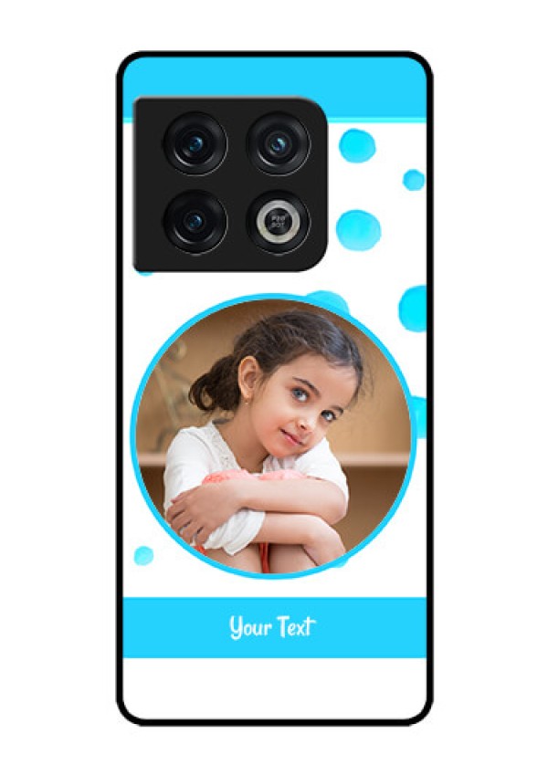OnePlus 10 Pro 5G Photo Printing on Glass Case - Blue Bubbles Pattern Design