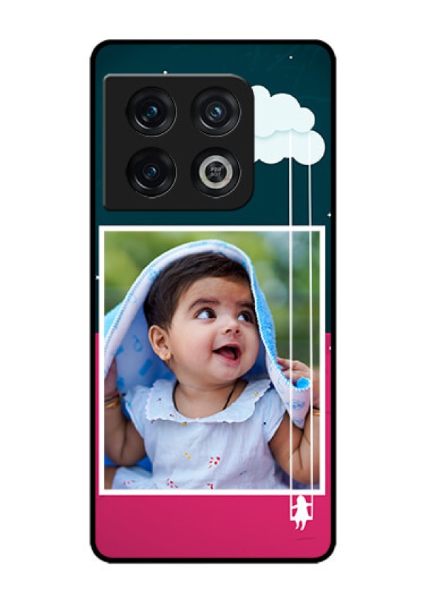 OnePlus 10 Pro 5G Custom Glass Phone Case - Cute Girl with Cloud Design