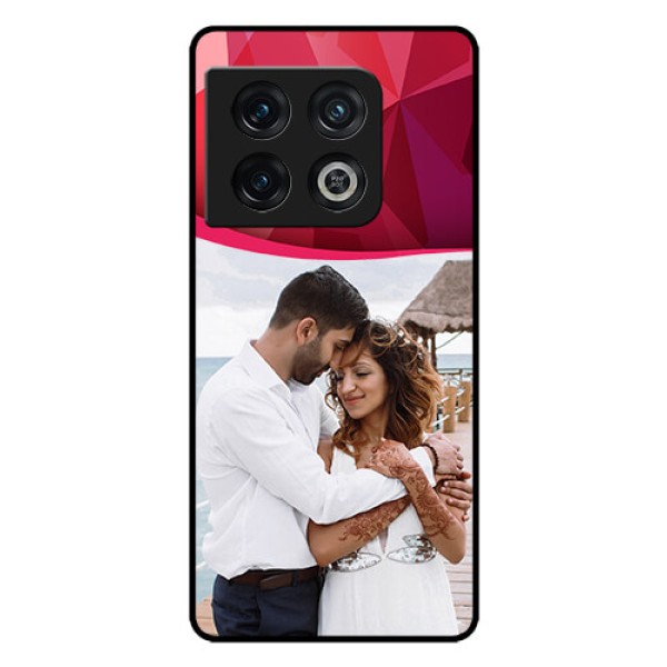 OnePlus 10 Pro 5G Custom Glass Mobile Case - Red Abstract Design