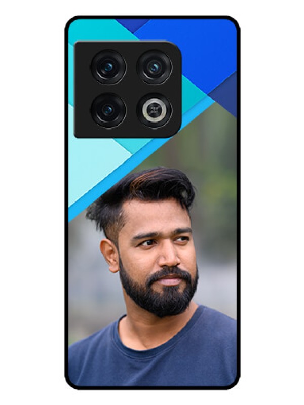 Custom OnePlus 10 Pro 5G Custom Glass Phone Case - Blue Pattern Design