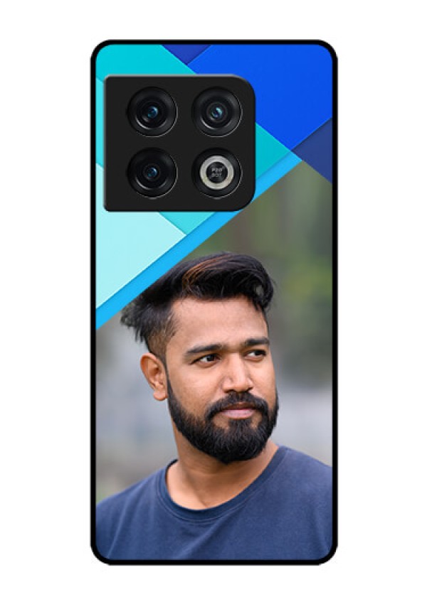 OnePlus 10 Pro 5G Custom Glass Phone Case - Blue Pattern Design
