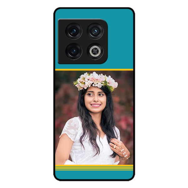 OnePlus 10 Pro 5G Custom Glass Phone Case - Yellow & Blue Design