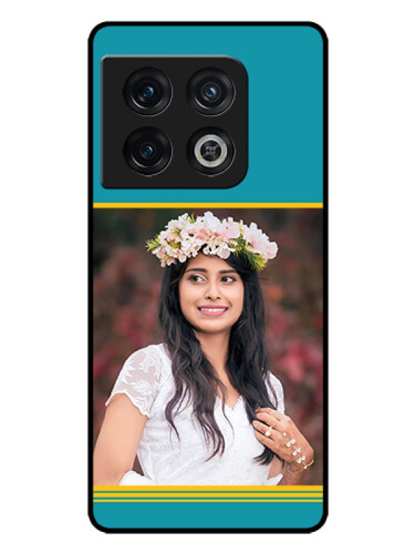 Custom OnePlus 10 Pro 5G Custom Glass Phone Case - Yellow & Blue Design