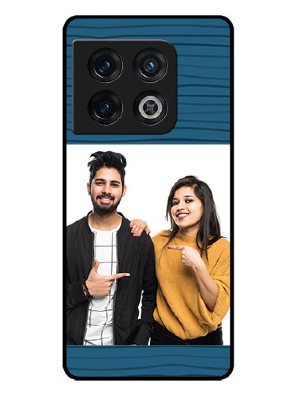 Custom OnePlus 10 Pro 5G Custom Glass Phone Case - Blue Pattern Cover Design