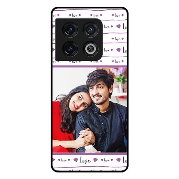 OnePlus 10 Pro 5G Custom Glass Mobile Case - Couples Heart Design